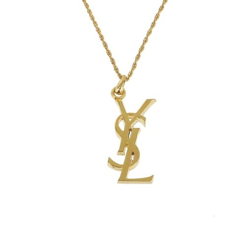 ysl gold button|ysl st laurent necklace.